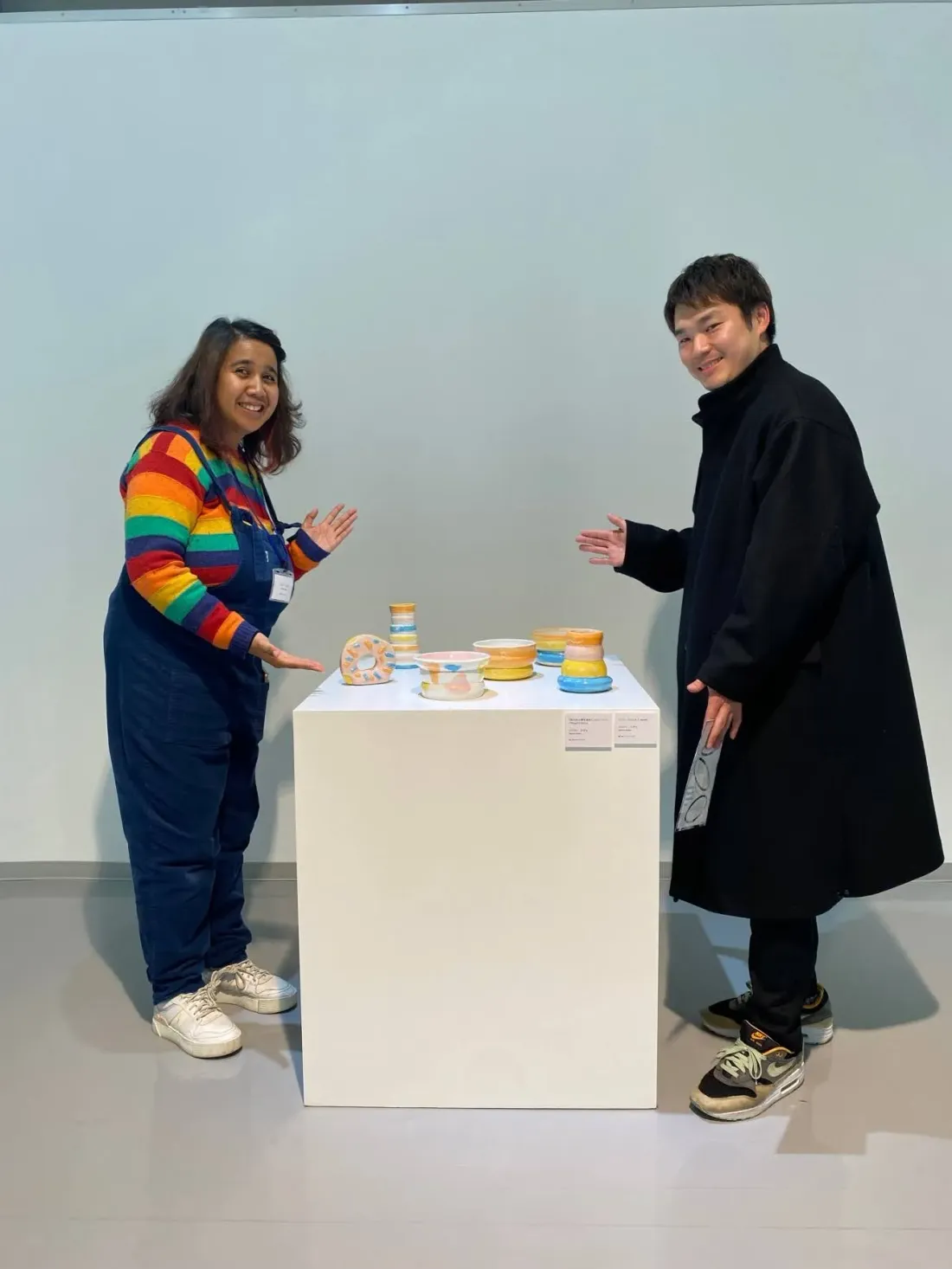 Sharing the work with my senpai Tomoya Sakai at the exhibition