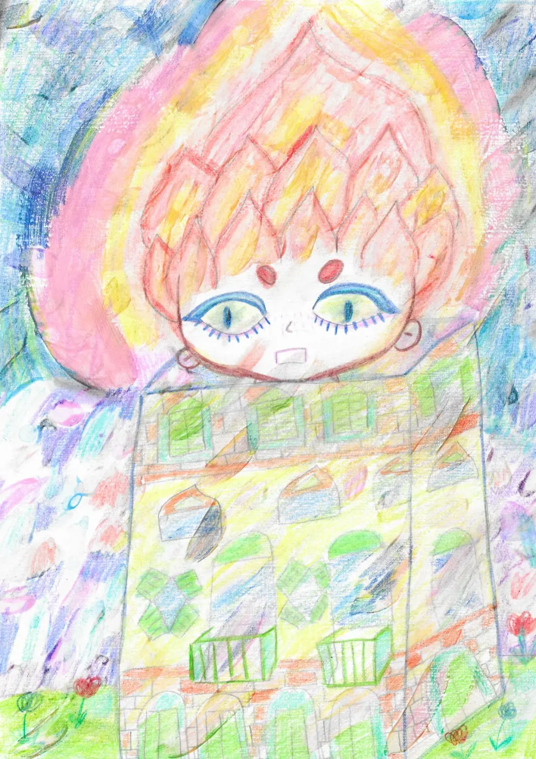 Inner fire, coloured pencil