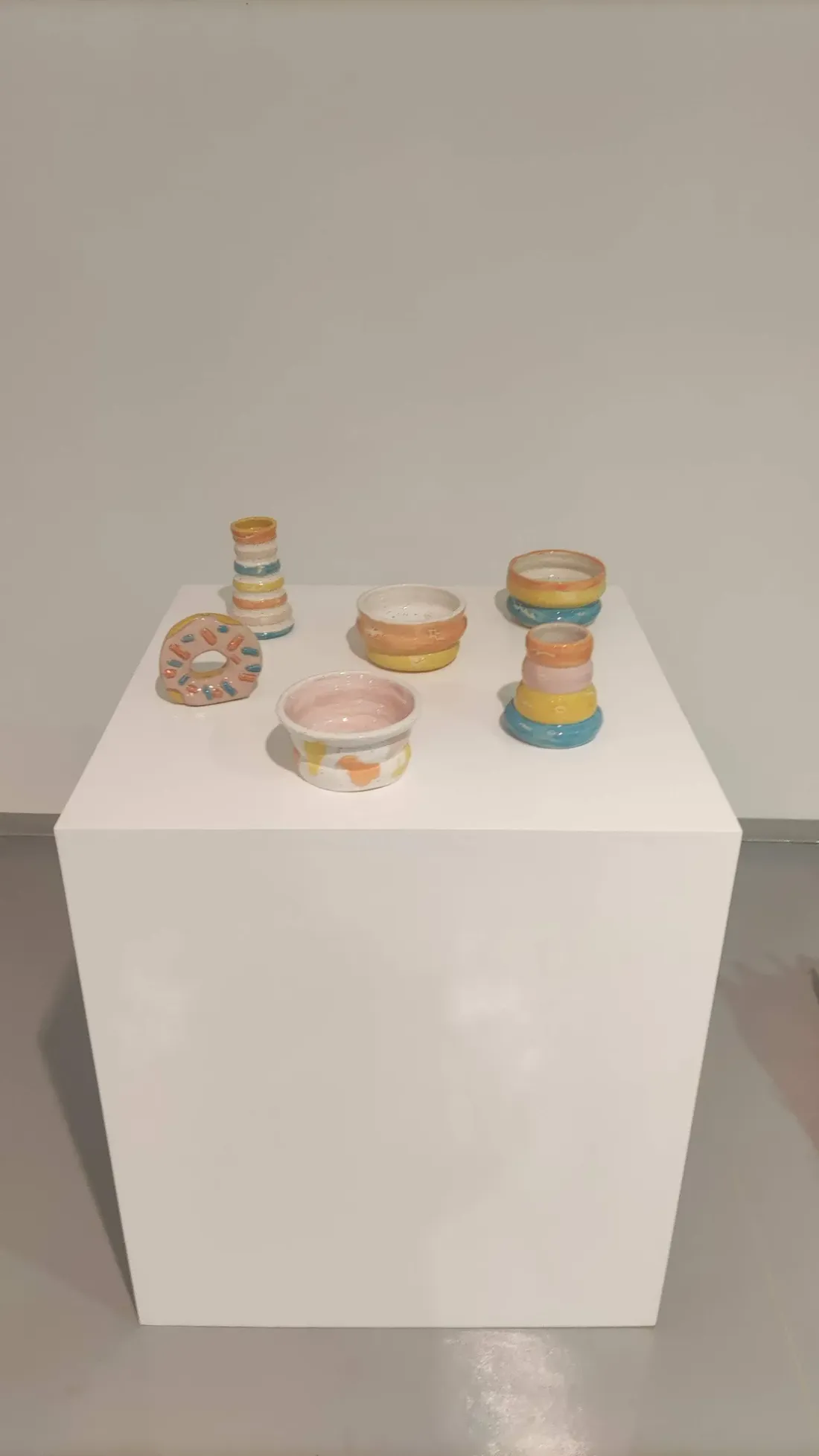 The full set on its plinth, at the graduation exhibition