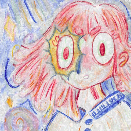 Illustrated self-portrait of Mélodie Razaka
